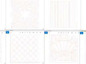 10 DXF File CNC g-code Industrial Laser DECORATIVE PANEL SQUARE Plasma Nr0692 3D Model