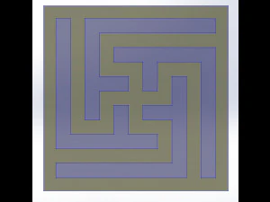 10 DXF File CNC g-code Industrial Laser DECORATIVE PANEL SQUARE Plasma Nr0692 3D Model