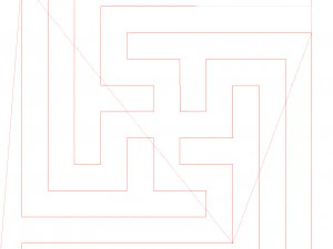 10 DXF File CNC g-code Industrial Laser DECORATIVE PANEL SQUARE Plasma Nr0692 3D Model