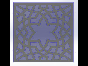 10 DXF File CNC g-code Industrial Laser DECORATIVE PANEL SQUARE Plasma Nr0692 Modelo 3D