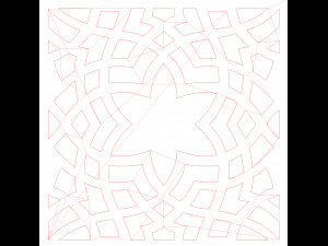 10 DXF File CNC g-code Industrial Laser DECORATIVE PANEL SQUARE Plasma Nr0692 Modelo 3D