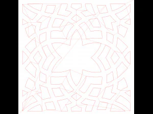 10 DXF File CNC g-code Industrial Laser DECORATIVE PANEL SQUARE Plasma Nr0692 3D Model