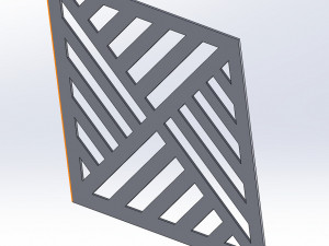 10 DXF File CNC g-code Industrial Laser DECORATIVE PANEL SQUARE Plasma Nr0692 Modelo 3D