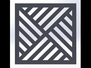 10 DXF File CNC g-code Industrial Laser DECORATIVE PANEL SQUARE Plasma Nr0692 Modelo 3D