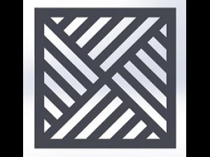 10 DXF File CNC g-code Industrial Laser DECORATIVE PANEL SQUARE Plasma Nr0692 3D Model