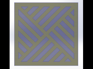 10 DXF File CNC g-code Industrial Laser DECORATIVE PANEL SQUARE Plasma Nr0692 Modelo 3D