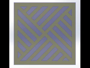 10 DXF File CNC g-code Industrial Laser DECORATIVE PANEL SQUARE Plasma Nr0692 3D Model