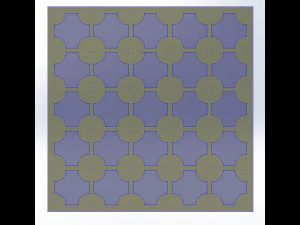 10 DXF File CNC g-code Industrial Laser DECORATIVE PANEL SQUARE Plasma Nr0692 3D Model