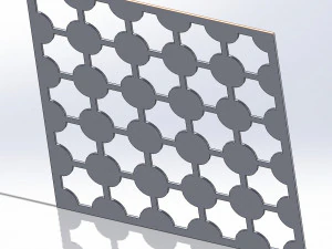 10 DXF File CNC g-code Industrial Laser DECORATIVE PANEL SQUARE Plasma Nr0692 3D Model