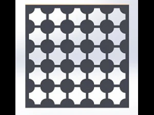 10 DXF File CNC g-code Industrial Laser DECORATIVE PANEL SQUARE Plasma Nr0692 3D Model