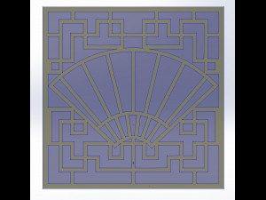 10 DXF File CNC g-code Industrial Laser DECORATIVE PANEL SQUARE Plasma Nr0692 Modelo 3D