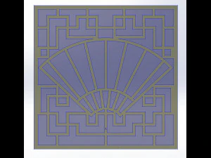 10 DXF File CNC g-code Industrial Laser DECORATIVE PANEL SQUARE Plasma Nr0692 3D Model