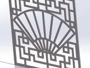 10 DXF File CNC g-code Industrial Laser DECORATIVE PANEL SQUARE Plasma Nr0692 Modelo 3D