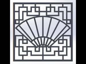 10 DXF File CNC g-code Industrial Laser DECORATIVE PANEL SQUARE Plasma Nr0692 3D Model