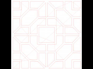 10 DXF File CNC g-code Industrial Laser DECORATIVE PANEL SQUARE Plasma Nr0692 3D Model