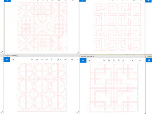 10 DXF File CNC g-code Industrial Laser DECORATIVE PANEL SQUARE Plasma Nr0693 3D 모델