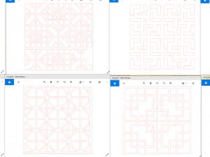 10 DXF File CNC g-code Industrial Laser DECORATIVE PANEL SQUARE Plasma Nr0693 3D Model