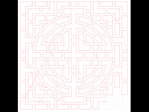 10 DXF File CNC g-code Industrial Laser DECORATIVE PANEL SQUARE Plasma Nr0693 3D 모델
