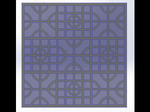 10 DXF File CNC g-code Industrial Laser DECORATIVE PANEL SQUARE Plasma Nr0693 3D 모델