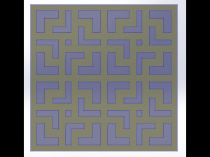 10 DXF File CNC g-code Industrial Laser DECORATIVE PANEL SQUARE Plasma Nr0693 3D 모델