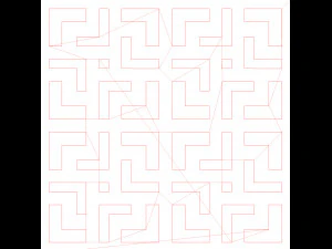 10 DXF File CNC g-code Industrial Laser DECORATIVE PANEL SQUARE Plasma Nr0693 3D Model