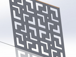 10 DXF File CNC g-code Industrial Laser DECORATIVE PANEL SQUARE Plasma Nr0693 3D 모델