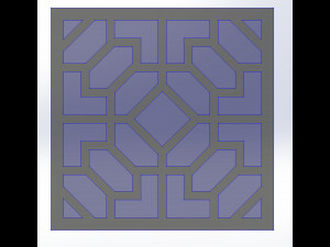 10 DXF File CNC g-code Industrial Laser DECORATIVE PANEL SQUARE Plasma Nr0693 3D 모델