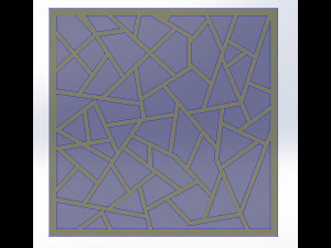 10 DXF File CNC g-code Industrial Laser DECORATIVE PANEL SQUARE Plasma Nr0693 3D 모델