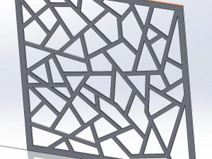10 DXF File CNC g-code Industrial Laser DECORATIVE PANEL SQUARE Plasma Nr0693 3D Model