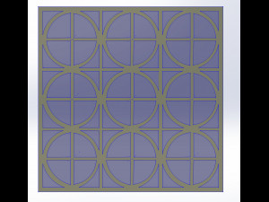 10 DXF File CNC g-code Industrial Laser DECORATIVE PANEL SQUARE Plasma Nr0693 3D 모델