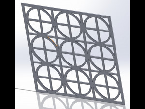 10 DXF File CNC g-code Industrial Laser DECORATIVE PANEL SQUARE Plasma Nr0693 3D 모델