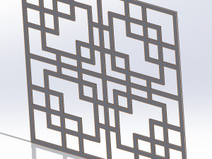 10 DXF File CNC g-code Industrial Laser DECORATIVE PANEL SQUARE Plasma Nr0693 3D 모델