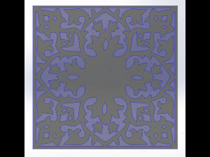 10 DXF File CNC g-code Industrial Laser DECORATIVE PANEL SQUARE Plasma Nr0693 3D 모델