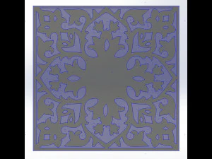 10 DXF File CNC g-code Industrial Laser DECORATIVE PANEL SQUARE Plasma Nr0693 3D Model