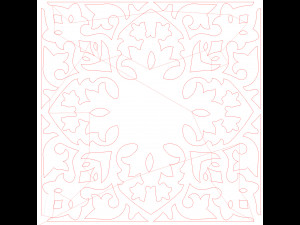 10 DXF File CNC g-code Industrial Laser DECORATIVE PANEL SQUARE Plasma Nr0693 3D 모델