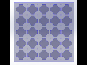 10 DXF File CNC g-code Industrial Laser DECORATIVE PANEL SQUARE Plasma Nr0694 Modelo 3D