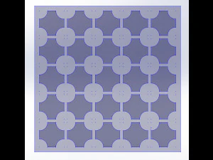 10 DXF File CNC g-code Industrial Laser DECORATIVE PANEL SQUARE Plasma Nr0694 3D Model