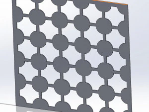10 DXF File CNC g-code Industrial Laser DECORATIVE PANEL SQUARE Plasma Nr0694 3D Model
