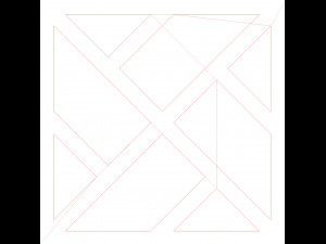 10 DXF File CNC g-code Industrial Laser DECORATIVE PANEL SQUARE Plasma Nr0694 Modelo 3D