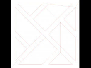 10 DXF File CNC g-code Industrial Laser DECORATIVE PANEL SQUARE Plasma Nr0694 3D Model