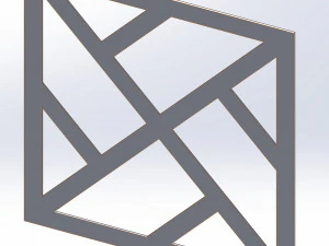10 DXF File CNC g-code Industrial Laser DECORATIVE PANEL SQUARE Plasma Nr0694 3D Model