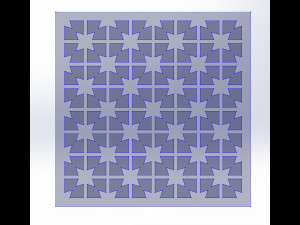 10 DXF File CNC g-code Industrial Laser DECORATIVE PANEL SQUARE Plasma Nr0694 Modelo 3D