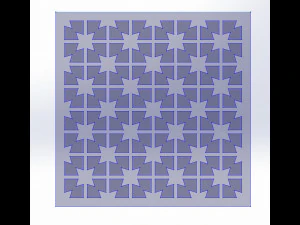 10 DXF File CNC g-code Industrial Laser DECORATIVE PANEL SQUARE Plasma Nr0694 3D Model