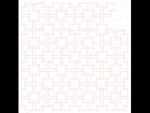 10 DXF File CNC g-code Industrial Laser DECORATIVE PANEL SQUARE Plasma Nr0694 Modelo 3D