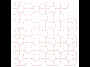 10 DXF File CNC g-code Industrial Laser DECORATIVE PANEL SQUARE Plasma Nr0694 3D Model
