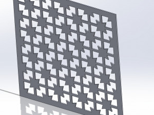 10 DXF File CNC g-code Industrial Laser DECORATIVE PANEL SQUARE Plasma Nr0694 Modelo 3D