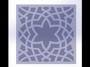 10 DXF File CNC g-code Industrial Laser DECORATIVE PANEL SQUARE Plasma Nr0694 Modelo 3D