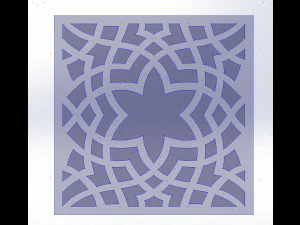 10 DXF File CNC g-code Industrial Laser DECORATIVE PANEL SQUARE Plasma Nr0694 3D Model