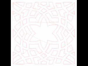 10 DXF File CNC g-code Industrial Laser DECORATIVE PANEL SQUARE Plasma Nr0694 Modelo 3D