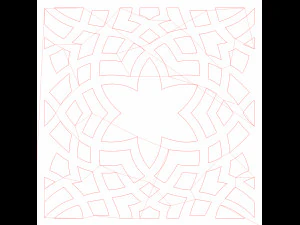 10 DXF File CNC g-code Industrial Laser DECORATIVE PANEL SQUARE Plasma Nr0694 3D Model